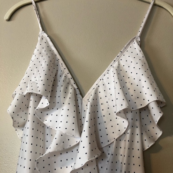 Victoria's Secret Satin Ruffle PolkaDot Midi Dress - Picture 2 of 5